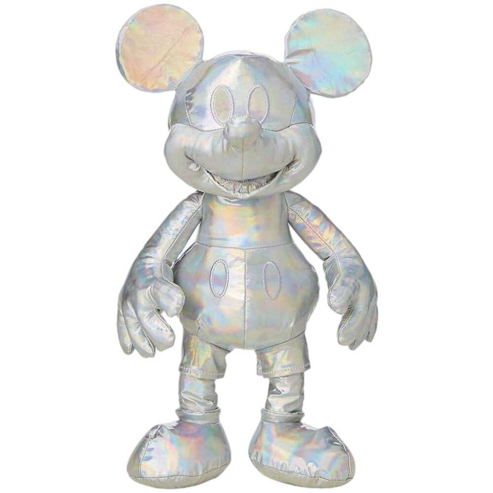 Disney Silver Stuffed Animal Mickey Mouse 14” Plush